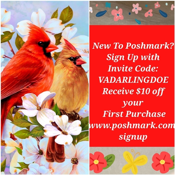 Poshmark Invite Discount $10 Saving Code: VADARLINGDOE - Picture 1 of 1